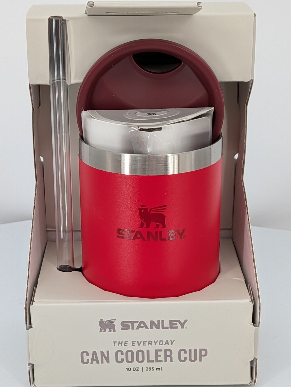 new STANLEY 10oz everyday Can Cooler cup gift stainless steel chili red hot cold